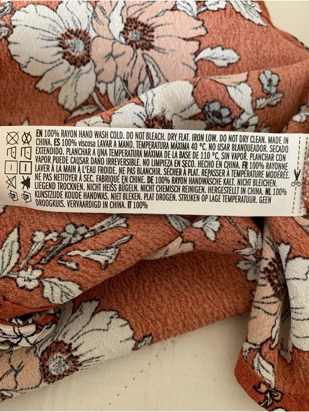 Forever 21 Rust Floral Button-Front Camisole - Picture 5 of 5
